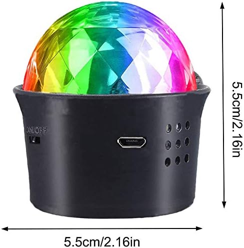 Mini disko topu ışık , ses aktif çok renkli disko topu ışık, USB şarj edilebilir pil araba dekorasyon ışık, Led sahne ışık,
