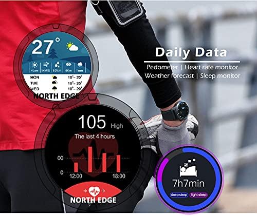 Akıllı saat Erkekler Pusula spor saat GPS Pedometre Bluetooth Çağrı Altimetre Açık Smartwatch