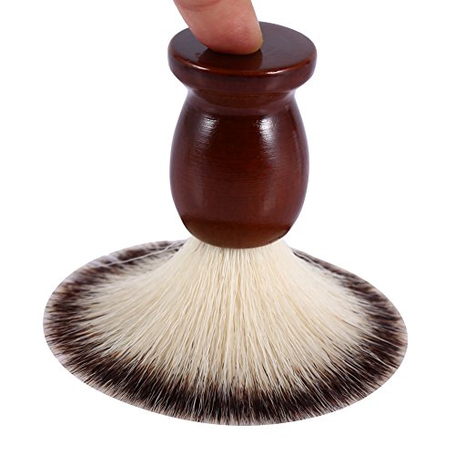 Erkek sakal tıraş fırçası Profesyonel Yüz Temizleme Naylon saç ve ahşap saplı Kuaför aracı