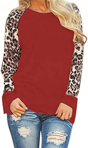 Kadın bluz artı boyutu kazak baskı O-boyun uzun kollu T-Shirt Tops