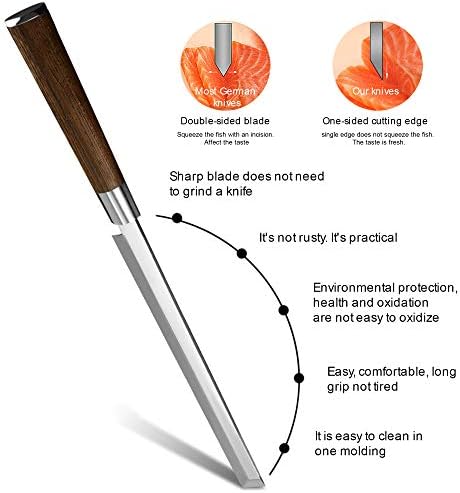 XYJ 10 inç dilimleme Bıçağı Japon Suşi Bıçak Yüksek Karbon Paslanmaz Çelik Somon Bıçak Dilimleme Jilet Keskin Sashimi Karpuz