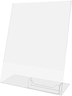 Pazarlama Tutucular Masa Üstü Kullanım için Kartvizit Ekranlı Şeffaf Akrilik 11 w x 8.5 h Tabela Tutacağı, Eğimli Sırtlı L