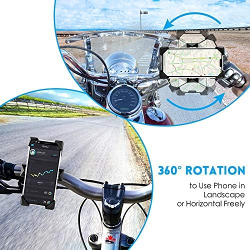 AONKEY One-Touch Release Bisiklet Telefon Dağı, Bisiklet Gidon/Kök için 360° Dönebilen Cep Telefonu Tutucu, Evrensel Bisiklet