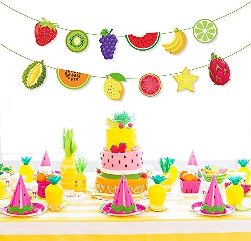 CC EV İki-tti Frutti Parti Dekoratif Tropikal Yaz İki-tti Frutti banner için Yaz, Bebek Duş, iki-tti Frutti Temalı Doğum Günü