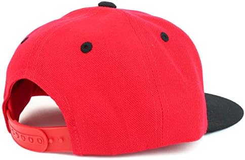 Armycrew Gençlik Çocuk Turuncu Yama Düz Bill Snapback 2 Tonlu Beyzbol Şapkası