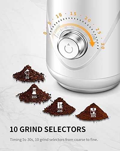 SHARDOR Ayarlanabilir Kahve Değirmeni Elektrik, ot Değirmeni, Baharat Değirmeni, Kahve Çekirdeği Değirmeni, Espresso Değirmeni