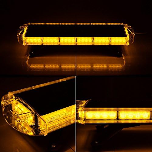 Amber 56 LED Acil Strobe Işıklar Bar Seçeneği Yanıp Modları 16 adet Ultra Mini 32-LED Sarı Beyaz Lamba Uyarı Beacon Işık Tehlike