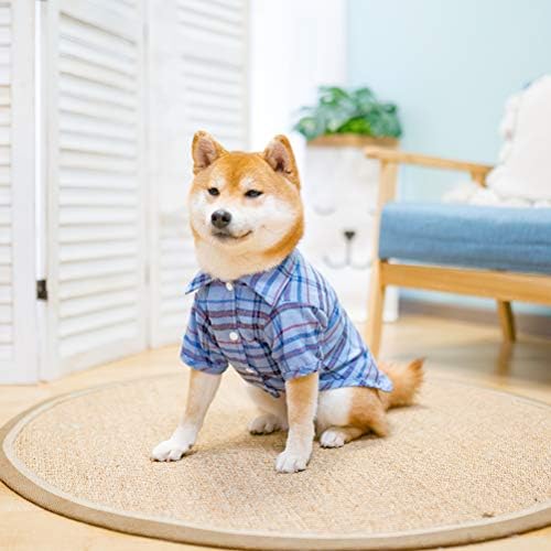 Ekose Köpek Gömlek, Sevimli Köpek Polo T-Shirt, Küçük Orta Büyük Köpekler için Yumuşak Evcil Hayvan Giysileri Çocuk