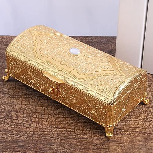 Harilla moda Metal kolye yüzük saklama kutusu, altın takı kutusu Biblo Organizatör ev seyahat için