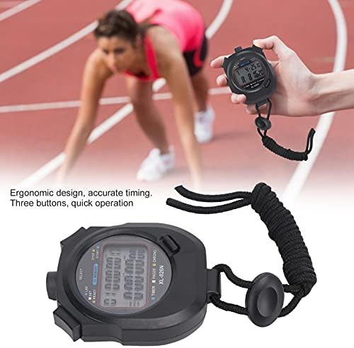 SPYMİNNPOO Dijital Kronometre Zamanlayıcı, 2‑Satır dijital ekran Spor Zamanlayıcı Çok Fonksiyonlu Su Geçirmez Kronometre için
