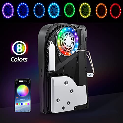 Mcbazel RGB LED ışık şeridi için PS5 konsolu, IR uzaktan/APP / USB 3 Kontrol yöntemleri, 8 Renkler 400+ Etkileri DIY dekorasyon