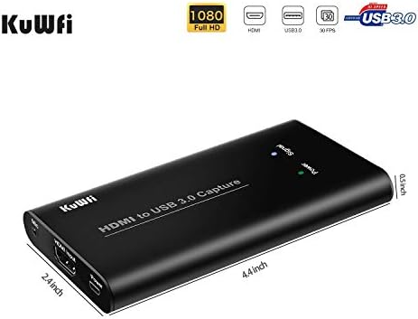 KuWFi Oyun Video Yakalama Aygıtı Kartı HDMI USB3. 0 HD Video Dönüştürücüler Oyun Akışı Canlı Akışı Yayın HD 1080 P MİC Girişi