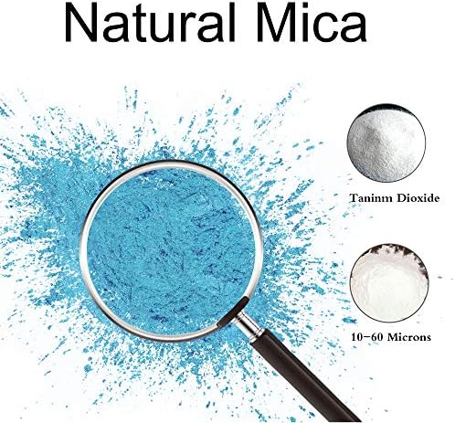Aslanka Ariel Mavi Mika Tozu, 50g Epoksi Reçine Boyası, 1.76 oz Sabun Boyası, Kozmetik Pigment Tozu, Epoksi için Reçine Renk