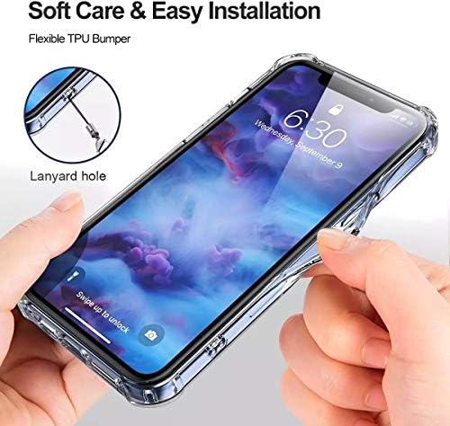 Darbeye Dayanıklı, HOCAYU İnce Şeffaf Kristal Berraklığında TPU Tampon Telefon kılıfı Arka Kapak (iPhone 11)