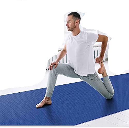 IKNHYEG Yoga Mat 1/4 & 1/3 inç kalın Kaymaz Kadınlar ve Erkekler için TPE Spor ve egzersiz matı
