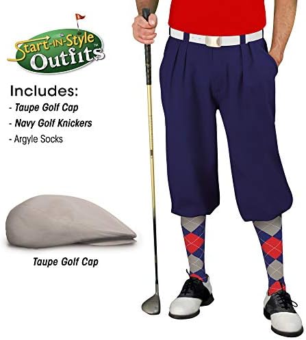Erkekler için Golf Külot Başlangıç Tarzı Geleneksel (Artı Dörtlü) Kıyafet-Donanma