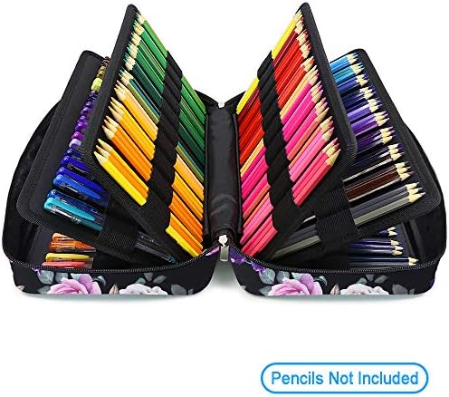 YOUSHARES Büyük Kapasiteli renkli kalem Kutusu - 300 Yuvaları büyük Kalem Kutusu Organizatör ile Çok Katmanlı Tutucu için Prismacolor