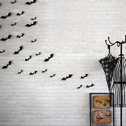 Ussore Duvar Sticker 12 adet Siyah 3D DIY PVC Yarasa Duvar Çıkartmaları Ev Dekor Duvar Sanatı Çocuklar Için Ev Oturma