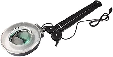 Standı büyüteç ışık,10X LED cam zemin lambası haddeleme ayarlanabilir büyüteç ışık LED güzellik manikür dövme cilt bakım ekipmanları