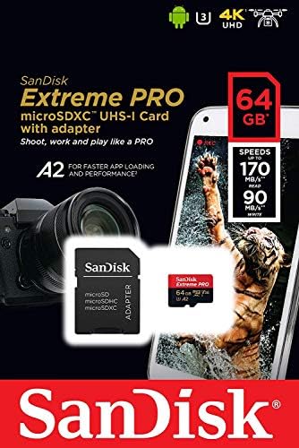 Sandisk 32GB Extreme Pro 4K Hafıza Kartı, Samsung Galaxy S9, S9+, S8, S8 Plus, Not 8, S7, S7 Edge - UHS-1 V30 Micro (SDSQXCG-032G-GN6MA)