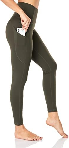 LPUSA Tayt Kadınlar için 3 Cepler ile Karın Kontrol, Kadınlar için Yoga Pantolon, yüksek Belli Bayan Egzersiz Sıkıştırma Tayt