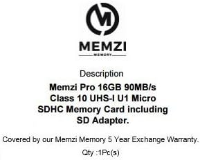 MEMZİ PRO 16 GB Sınıf 10 90 MB/s Micro SDHC Hafıza Kartı SD Adaptörü ile ZTE Akson 7 Mini, Akson 7, Akson Mini, Akson Elite,