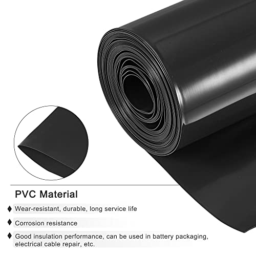 MECCANIXITY Pil Wrap PVC ısı Shrink boru 43mm Düz 10 Ayaklar Siyah Pil Paketi için İyi Yalıtım