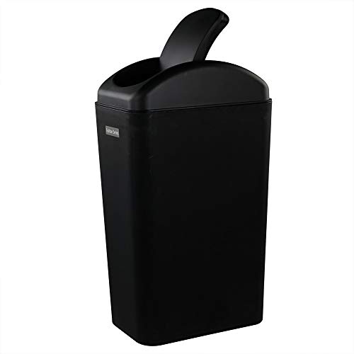 Doryh Klasik Siyah Plastik Salıncak Çöp Kutusu, Küçük Çöp Kutuları 14 L
