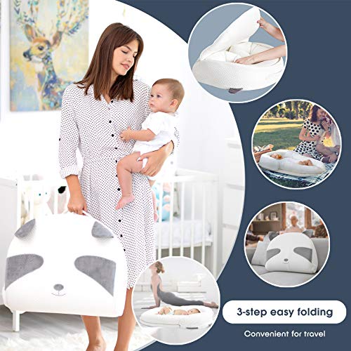 JERORAY-Baby-Lounger-Baby-Nest - Yenidoğan Bebekler için Mükemmel Birlikte Uyku ve Seyahat, Sevimli Rakun Tasarımı, Taşınabilir