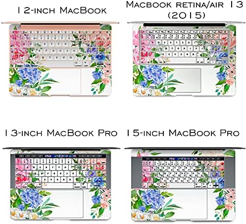 Lex Altern Vinil Cilt ile Uyumlu MacBook Hava 13 inç Mac Pro 16 Retina 15 12 2020 2019 2018 Suluboya Çiçek Pembe Doğa Kırmızı