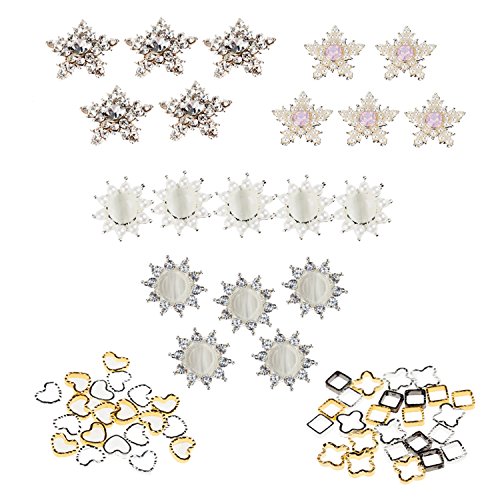 VAGA Tırnak Çivileri Tırnak Sanatı için 3D Dekorasyon, Tırnak Sanat Çivileri, Tırnak Mücevherleri Akrilik Tırnaklar için Metal