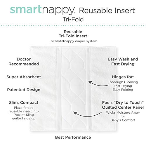 SmartNappy Cotton Knit by Amazing Baby, NextGen Hybrid Bez Bebek Bezi Kapağı + 1 Üç Katlı Yeniden Kullanılabilir İnsert + 1