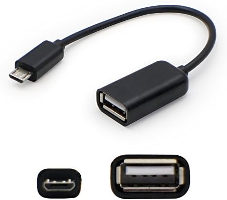 Eklenti Bilgisayar 12.7 cm 5.00 Mikro - USB Erkek-USB 2.0 (A) Dişi Siyah Hareket Halindeyken Kablo (USBOTG)