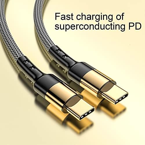 USB C Kablosu Veri Kablosu Çift Kafa Güvenli Aşınmaya Dayanıklı Pd 60 w 1.2 m Tip-c Tip-c Cep Telefonu Laptop Hızlı Şarj Kablosu