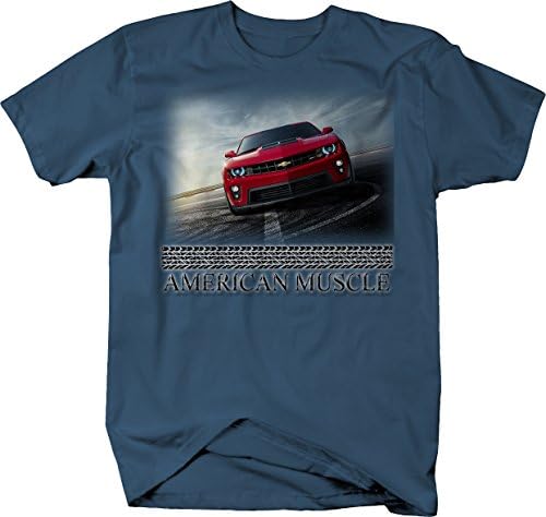 Amerikan Kas Yeni Klasik Kas Araba Camaro SS ZL1 Kırmızı Grafik T Shirt Erkekler için