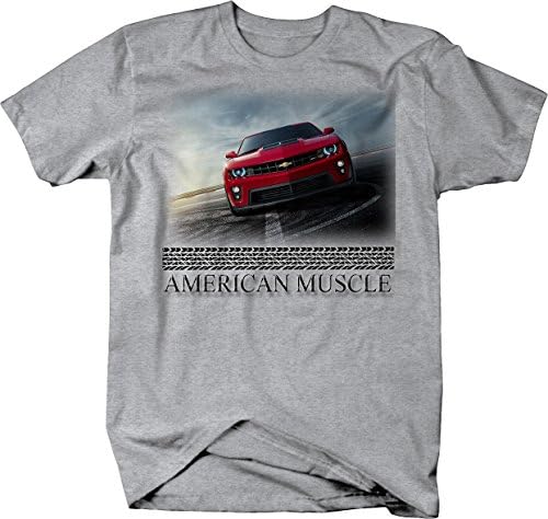 Amerikan Kas Yeni Klasik Kas Araba Camaro SS ZL1 Kırmızı Grafik T Shirt Erkekler için