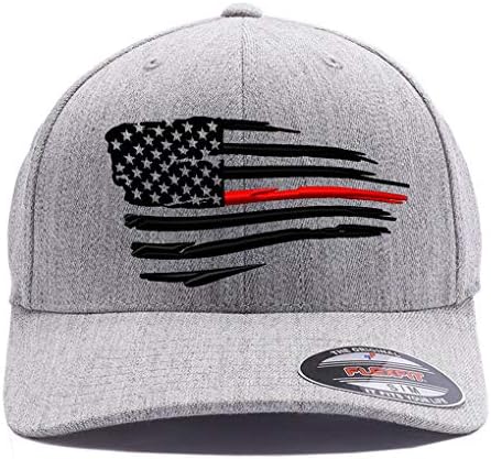 Taktik İnce Çizgiler-İnce Kırmızı/Mavi/Yeşil/Sarı/Beyaz/Gümüş/Turuncu Çizgi Sallayarak Amerikan Bayrağı Şapka, Özel İşlemeli