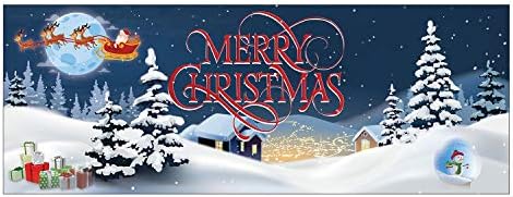 BANNER BUZZ GÖRÜNÜR HALE Merry Christmas Banner, Kapalı Açık Noel Partisi Vinil Burcu, ev Tatil Dekorasyon Asılı Flex Banner
