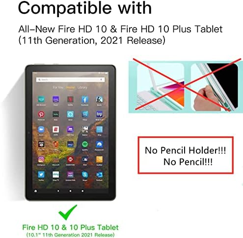 Yangın Tablet HD 10 / HD 10 Artı kılıf ile Klavye ve touchpad, (Sadece 11th Nesil 2021 Sürümü ile Uyumlu) Ayrılabilir Bluetooth