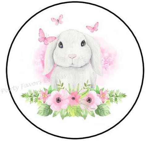 1.5 İnç Sevimli Paskalya Tavşanı Çıkartmaları-Paskalya Tavşanı Çıkartmaları-Paskalya Çıkartmaları Zarf Mühürler Etiketleri-D