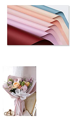 Kore Tarzı Düz Renk Mat İnci Kağıt Kağıt Çiçek Buketi Ambalaj Kağıdı Çiçek Sarar Malzemeleri, 20 Yaprak, 22.8 in x 22.8 in