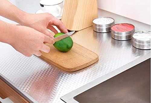 MULLSAN Mutfak Backsplash Kendinden Yapışkanlı Alüminyum Folyo Doku Yağ Toz Dayanıklı Çıkarılabilir Yüksek Sıcaklığa Dayanıklı