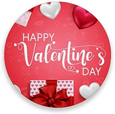 xigua Mutlu sevgililer Günü Coaster, İçecekler Yuvarlak Emici Taş Seramik Taş ve Mantar Tabanı ile Set, masa Koruma Paspaslar