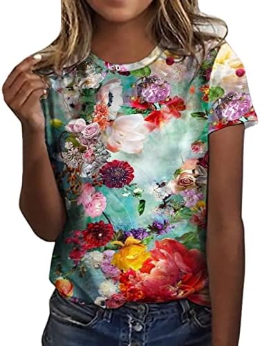 Kadın bluz kısa kollu bahar yaz T-Shirt moda baskı rahat T-Shirt Büyük Boy Kazak Kazak Tops