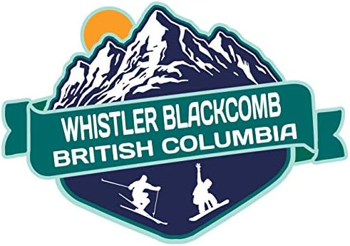 Whistler Blackcomb British Columbia Kayak Maceraları Hatıra 2 İnç Vinil Decal Sticker Dağ Tasarım
