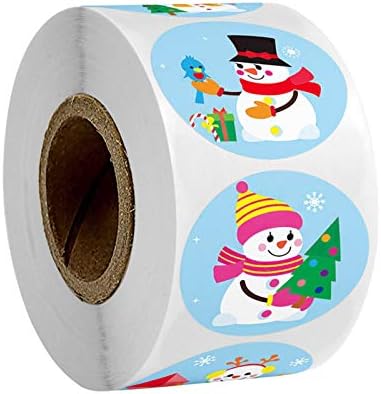 MuYıYı11 500 Pcs / Rulo Noel Çıkartmalar Kendinden Yapışkanlı dekoratif Sticker Noel Desen Mühür Etiket Zarf Dekor için Etiketi