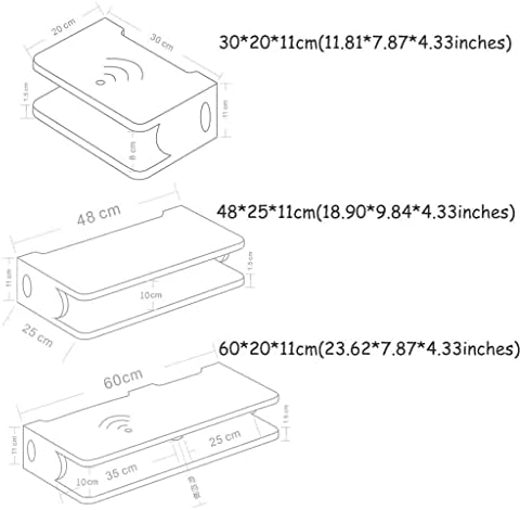 ESGT Yönlendirici WiFi Set - top Box Depolama Raf, WiFi Dekorasyon Kutusu Duvar Montaj Yüzer Raf, güç Şeridi Kablosu için Düzenli