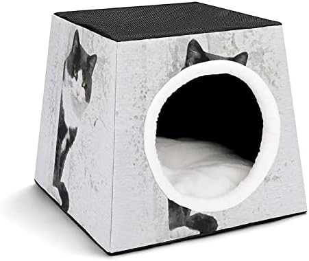 Baskılı Pet House Kediler veya Küçük Köpekler için Kapalı Kedi Yatak Kanepe Açık Kedi Küp Kınamak Köpek Güneş Gözlüğü Serin