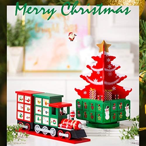 Advent Takvimler Noel Küçük Tren 24 Açılış Çekmeceler Dolgulu Şeker Noel çocuk (Renk: Kırmızı, Boyutu: 421910cm)