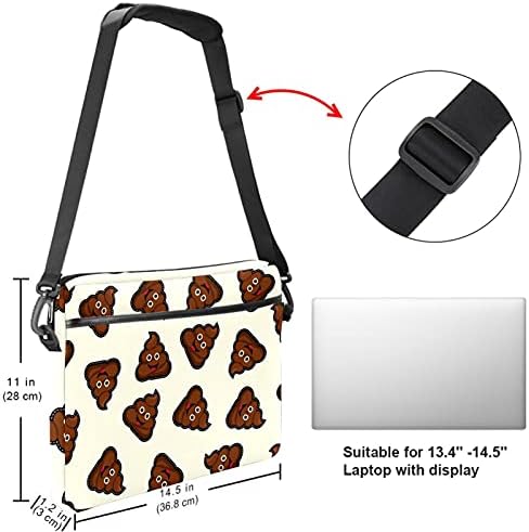 Komik Kaka Desen Sevimli laptop çantası Kadınlar için Messenger omuzdan askili çanta 14.5 İn Laptop taşıma çantası İş Evrak